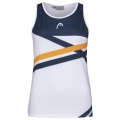 Head Tennis-Tank Top Performance weiss/dunkelblau/orange Damen